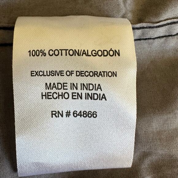 NEW Company Eighty One Button Down Shirt Short Sleeve Flip Cuff Sleeve Black 3XL - Picture 9 of 12